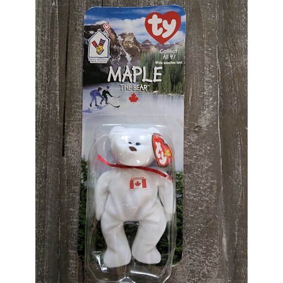 Ty Beanie Babies Maple & Glory The Bear McDonalds Collectible Set - Picture 3 of 11
